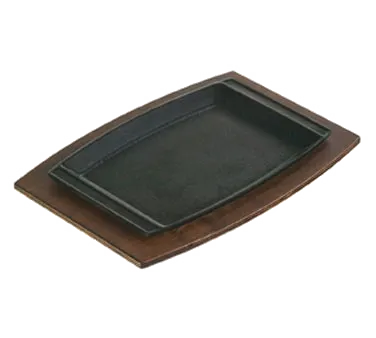 Lodge UCPU - Walnut Wood Underliner, 13"-13-7/8" x 9"-3/4" Sizzler Platter, Hand Wash, Made in USA
