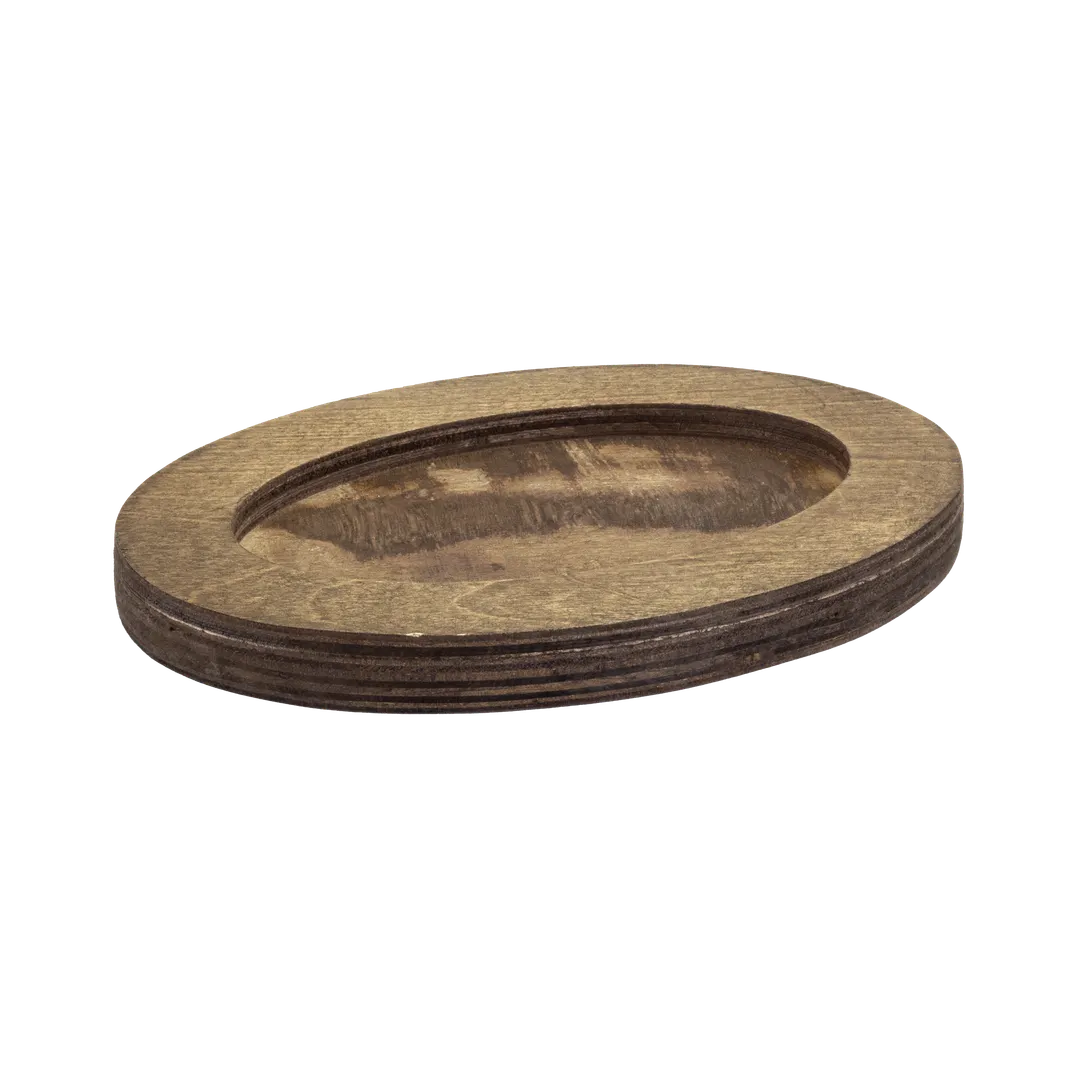 Lodge UMSOV - Oval Wood Underliner for Sizzling Platters, 7½" L x 5½" W, Hand Wash Only, Made in USA