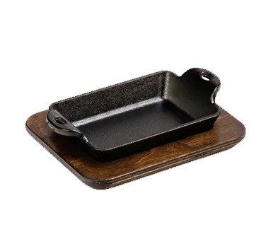 Lodge UMSRC Wood Underliner, Rectangular 7-9/16" L x 6" W Walnut Stain, Hand Wash Only, Made in USA