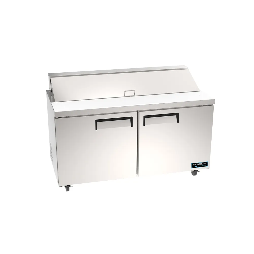 MVP Group KIN36MSP-HC 36" 2-Door Mega Top Sandwich and Salad Prep Table, 15 Pans
