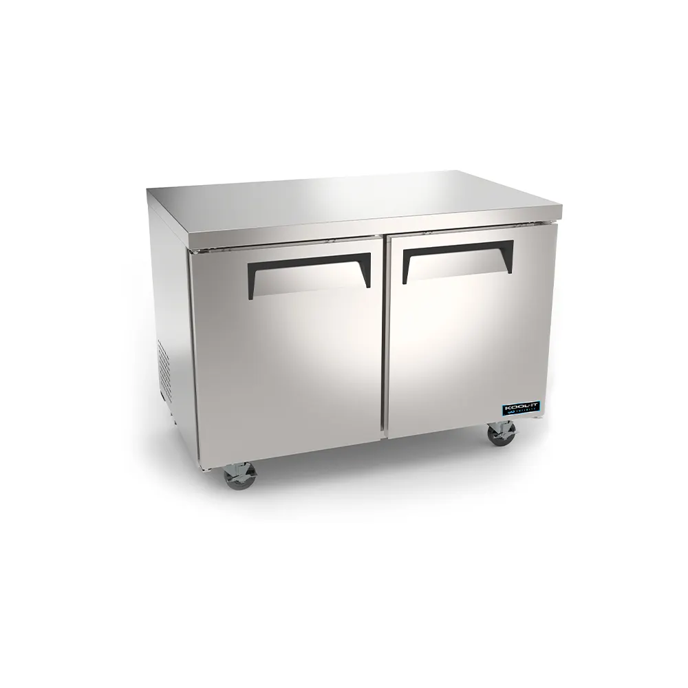MVP Group KIN48UCR-HC 48" Two Solid Door Undercounter Refrigerator, Stainless Steel, 12 cu. ft.