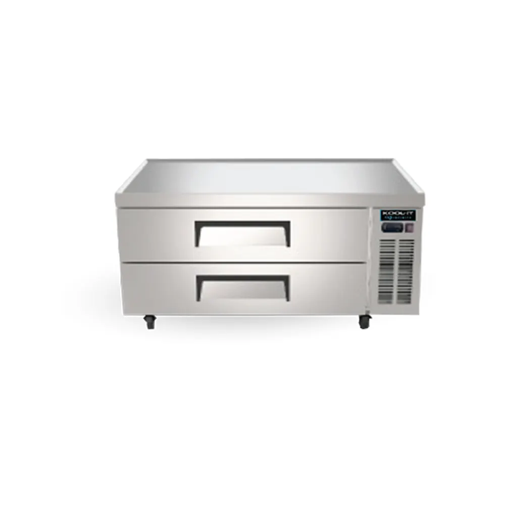 MVP Group KIN60CB-HC 60" 2 Drawers Refrigerated Chef Base, Marine Edge Top, 1/5 HP, 115V