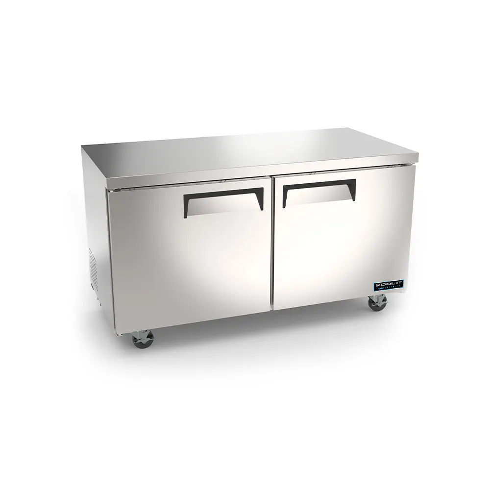 MVP Group KIN60UCF-HC 60" 2-Door Undercounter Freezer, Stainless Steel, 15.5 cu. ft., -8° to 0°F