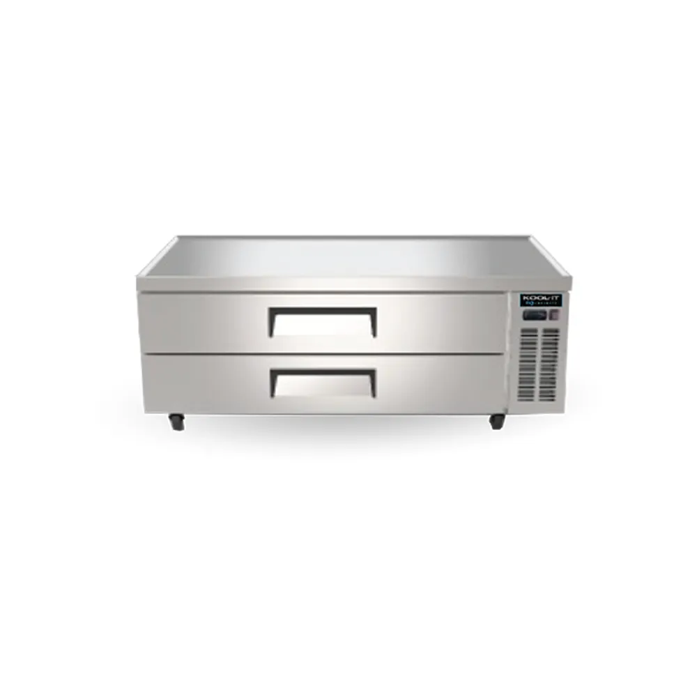 MVP Group KIN72CB-HC 72" 2 Drawers Refrigerated Chef Base, Steel Top, 1/4 HP, 115V