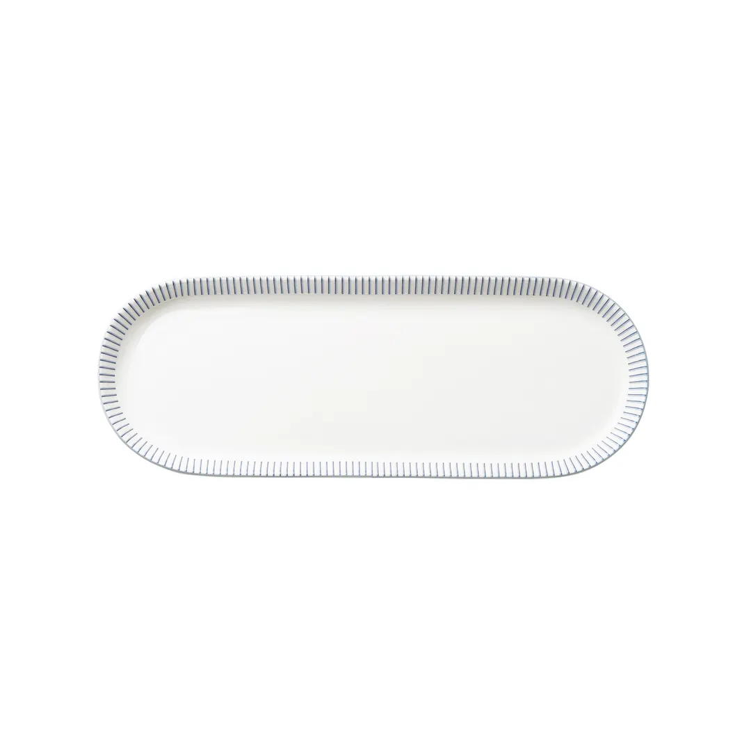 Steelite 82136AND0607 Coupe Tray, 10" x 3.25" x 0.875", Bone China, Celestine White - Dozen