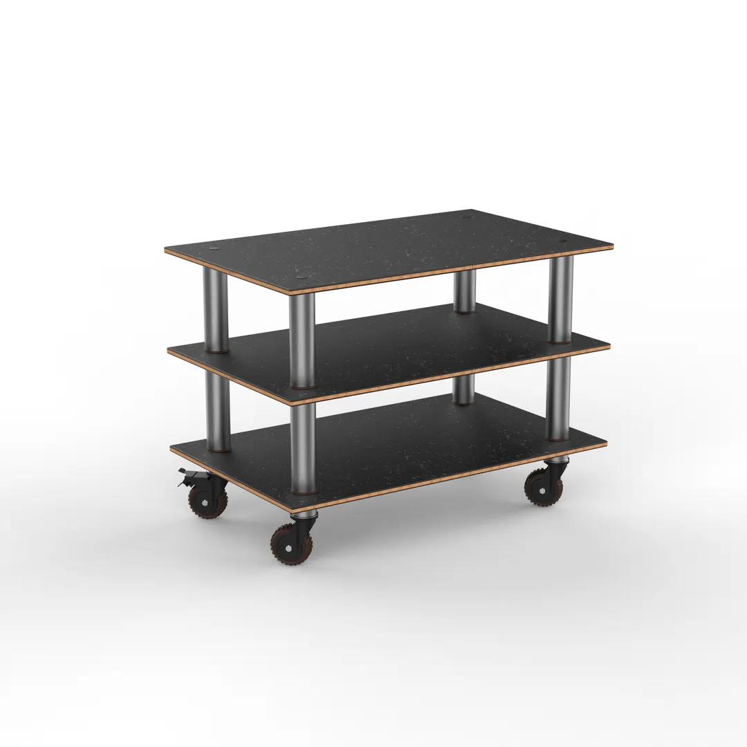 Steelite MGCMLX02MSXH Modular Classic Medium Buffet Table, 47.0" x 29.5" x 35.0", Marble Black Brushed Stainless Steel, Grey Slate SS, Mogogo, Mixed Materials, 1 per Case, Modular Collection (Minimum Case Quantity)