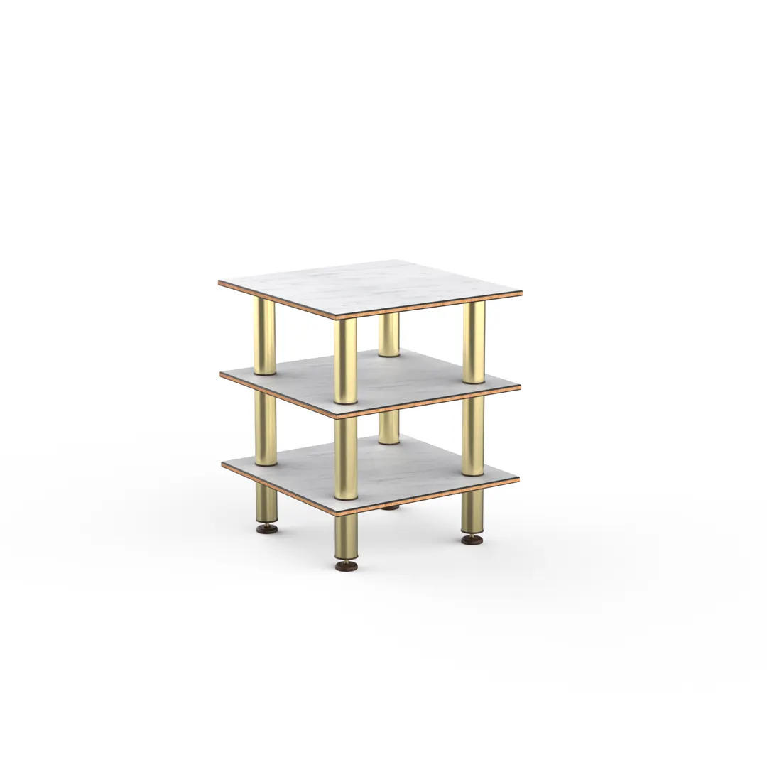 Steelite MGCMLX03CBXF Modular Classic Small Unit Buffet Table, White Carrera Brushed Finish, Mixed Materials, 1 per Case, Configurable Restaurant Table