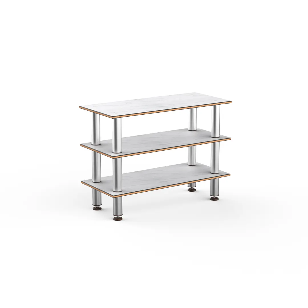 Steelite MGCMSX02CSXF Configurable Buffet Table, Modular Mogogo Collection, White Carrera Stainless Steel, Mixed Materials, 1 per Case