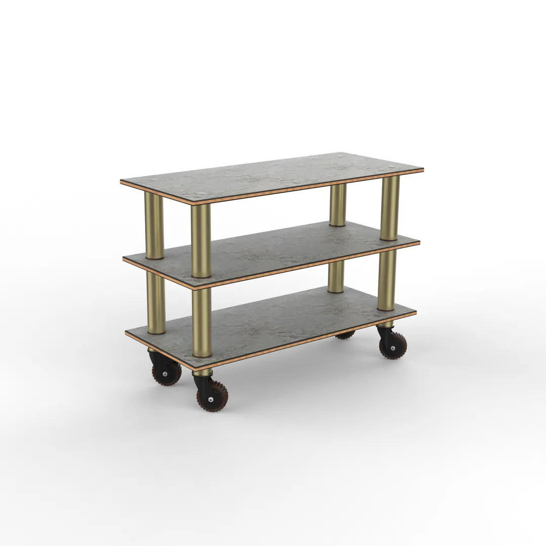 Steelite MGCMSX02GBXH Configurable Buffet Table, 47.0" x 21.0" x 35.0", Modular Creative Extension Unit, Grey Slate SS, Mogogo Design, Mixed Materials, 1 per Case, Modular Collection