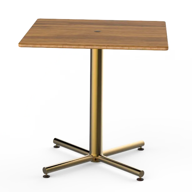 Steelite MGCPRS01BBXX Square Bistro Coffee Table & End Table Set, 30.0" x 30.0" x 29.0", Mixed Materials, Polo/Mogogo, 1 per Case