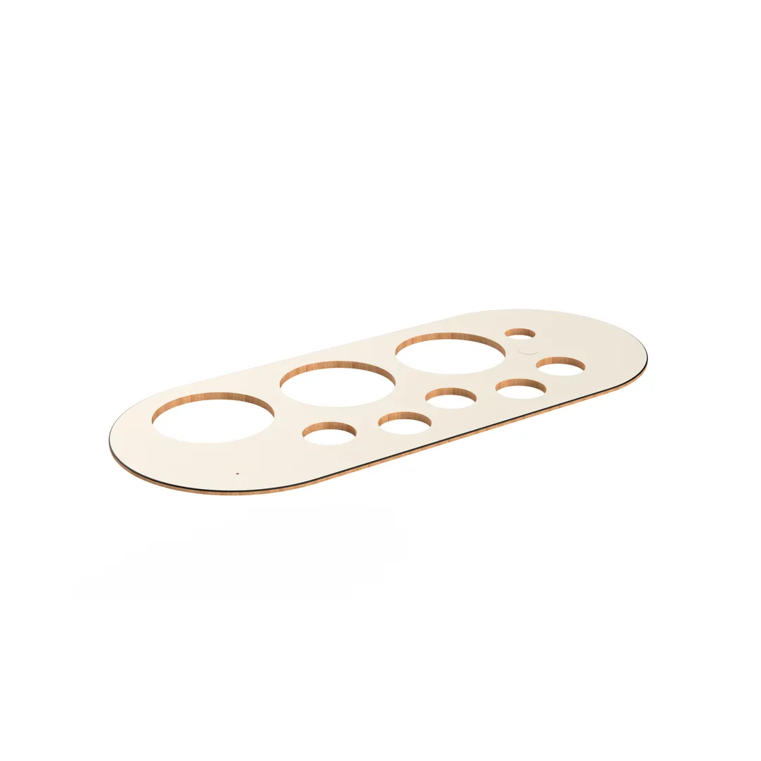 Steelite MGSOVCHV0101 Gelato BHP Table Top, Vanilla Finish, Mogogo Mixed Materials, Oval Shape, Sold Per Case (1 per case)