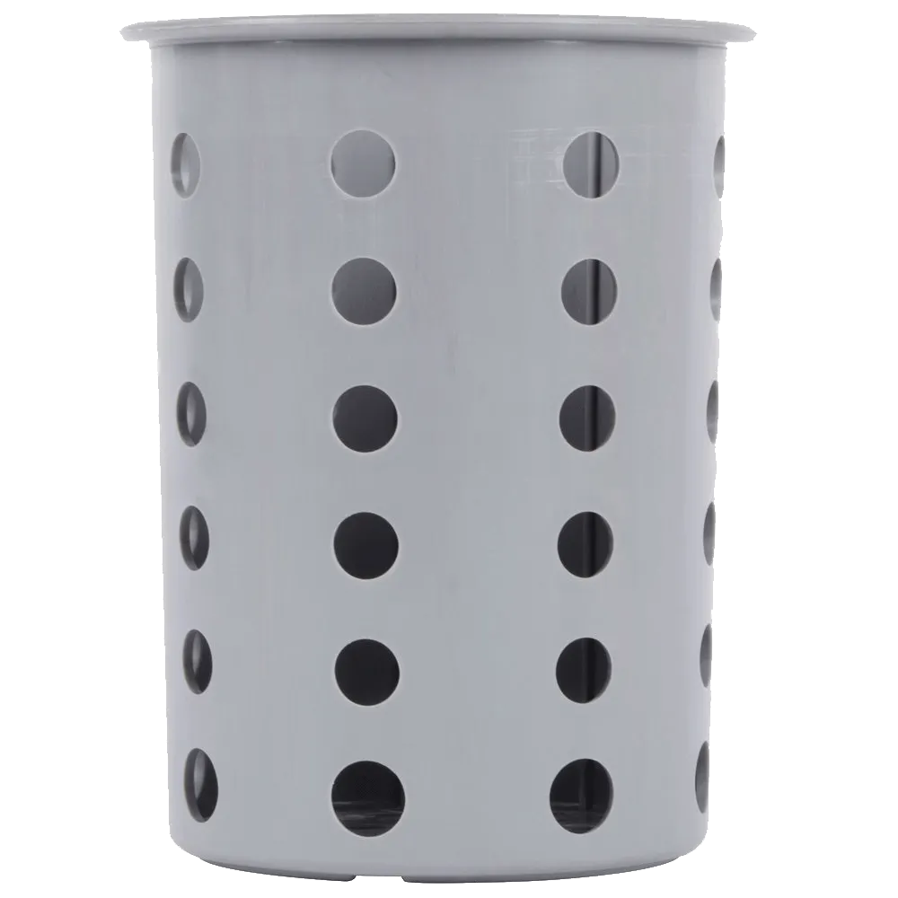 Steril-Sil G-300 Silverware Cylinder Holder, 4" Cutout, Nylon, Gray, High Temp 300°F, Made in USA