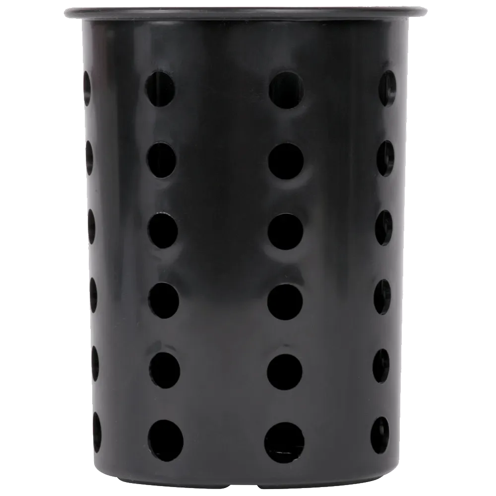 Steril-Sil RP-25 Silverware Cylinder, 4" Cutout, Straight-Walled, Nesting, Plastic, NSF Certified, Made in USA