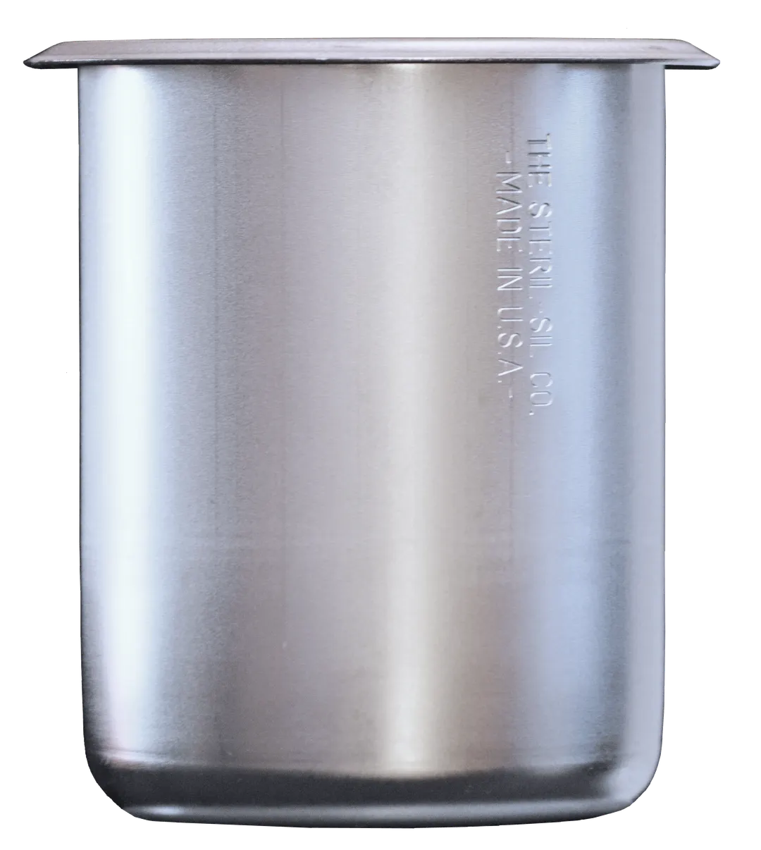 Steril-Sil SC-750 30 oz. Stainless Steel Utensil Holder, 4" Cutout, 18 Gauge 304 Steel, Electro-Polish Finish, NSF Certified, Made in USA