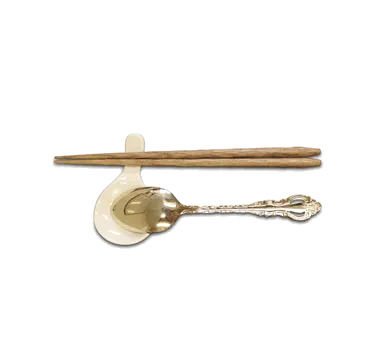 Town 22804/CS - Soup Spoon & Chopstick Rest, 2½" D x 3¾" L, Melamine Ivory Plastic - 48/Case