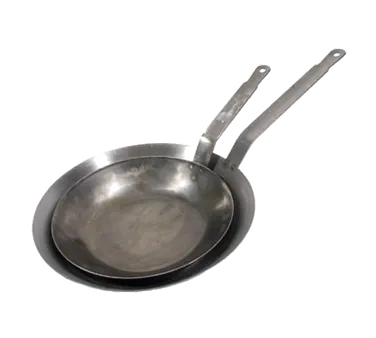 Town 34811 Commercial Frying Pan, 11" Diameter Steel Fry Pan, Riveted Handle, Uncoated Finish