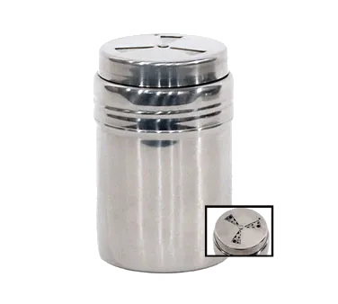 Town 37594/DZ - 9 Oz Steel Dredge Shaker, 3‑Way Adjustable Perforated Top, No Handle - 1 Dozen