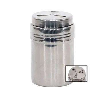 Town 37594 Dredge Shaker, 9 Oz Capacity, 18/8 Stainless Steel, Metal Lid, 3‑Way Adjustable Top