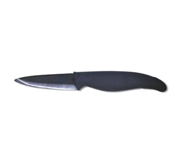 Town 47504B Paring Knife, 4" Ceramic Blade, Black Plastic Handle, Stamped Spear Point