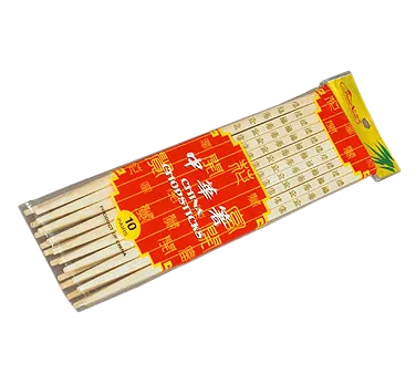 Town 51310 Bamboo Chopsticks, 10-1/2" Length, Red Imprint, Reusable, 1000/Case