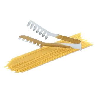 Vollrath 47105 Spaghetti Tongs, 8" Stainless Steel, Imported Kitchen Utensil for Pasta Serving
