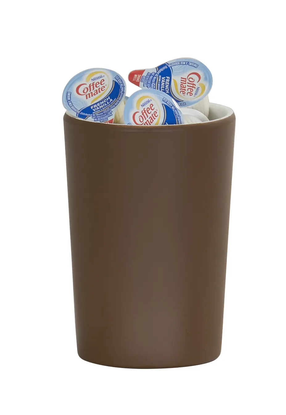 Cal-Mil 24406-4-89 Hudson Cylinder Utensil Holder, 3.75" x 3.75" x 6"H, Melamine Stoneware Finish, 1 Compartment Plastic Utensil & Flatware Organizer for Tabletop Storage