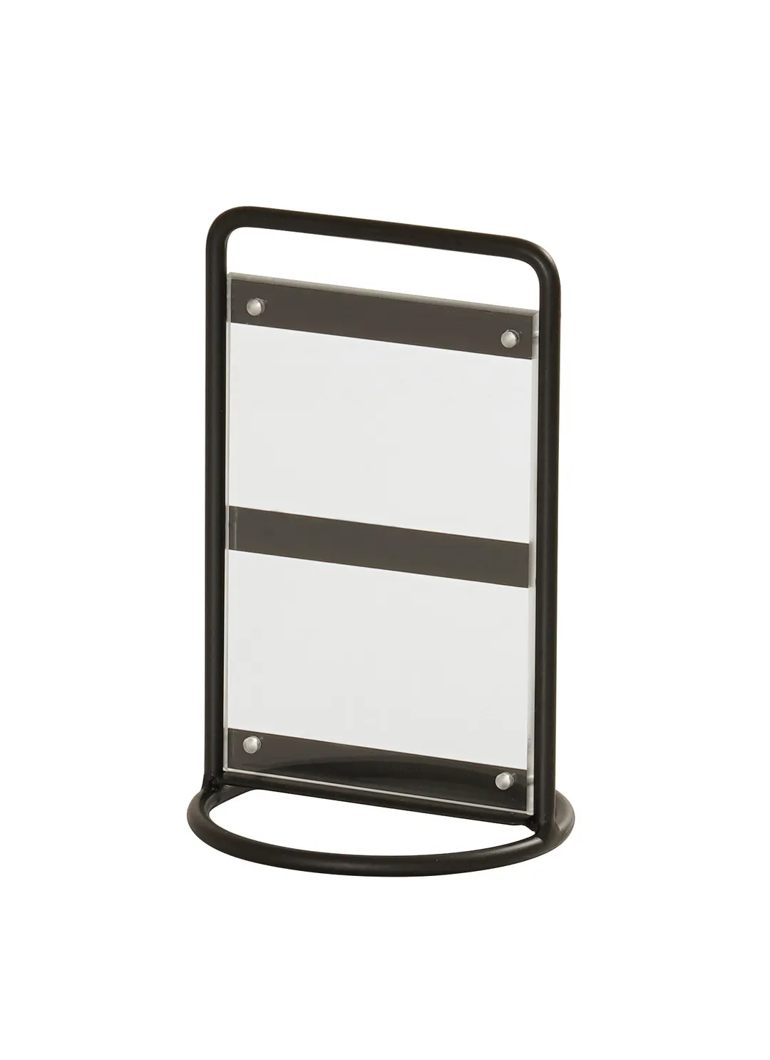 Cal-Mil 25203-46-13 Logan Sign Holder, 4.5" x 4.5" x 7.25" Round Metal Wire Menu Sign