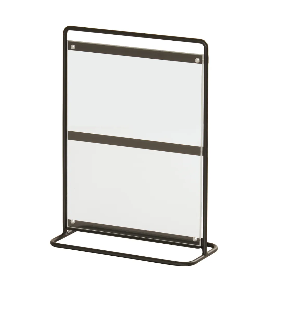 Cal-Mil 25203-811-13 Logan Sign Holder, 9" x 4.5" x 12.5" H, Round Metal Display Sign Holder