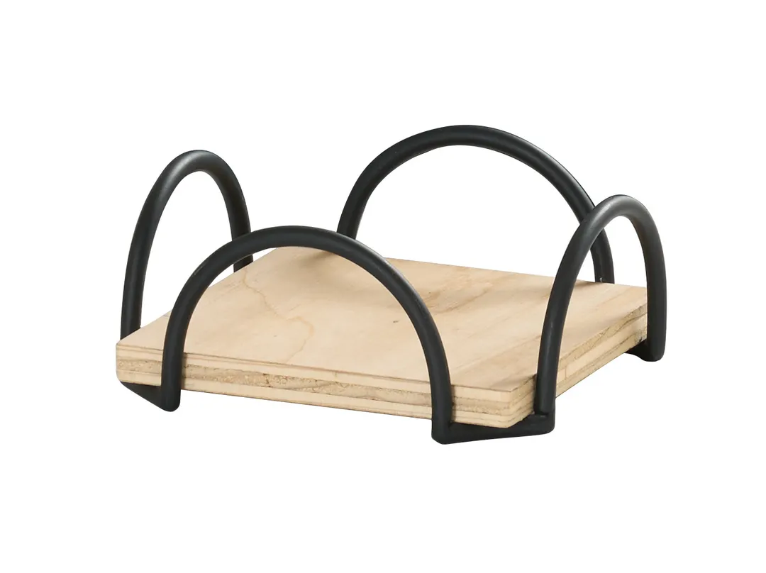 Cal-Mil 25220-93 Logan Napkin Holder, 5" x 5" x 3" Wood Black Napkin Holder