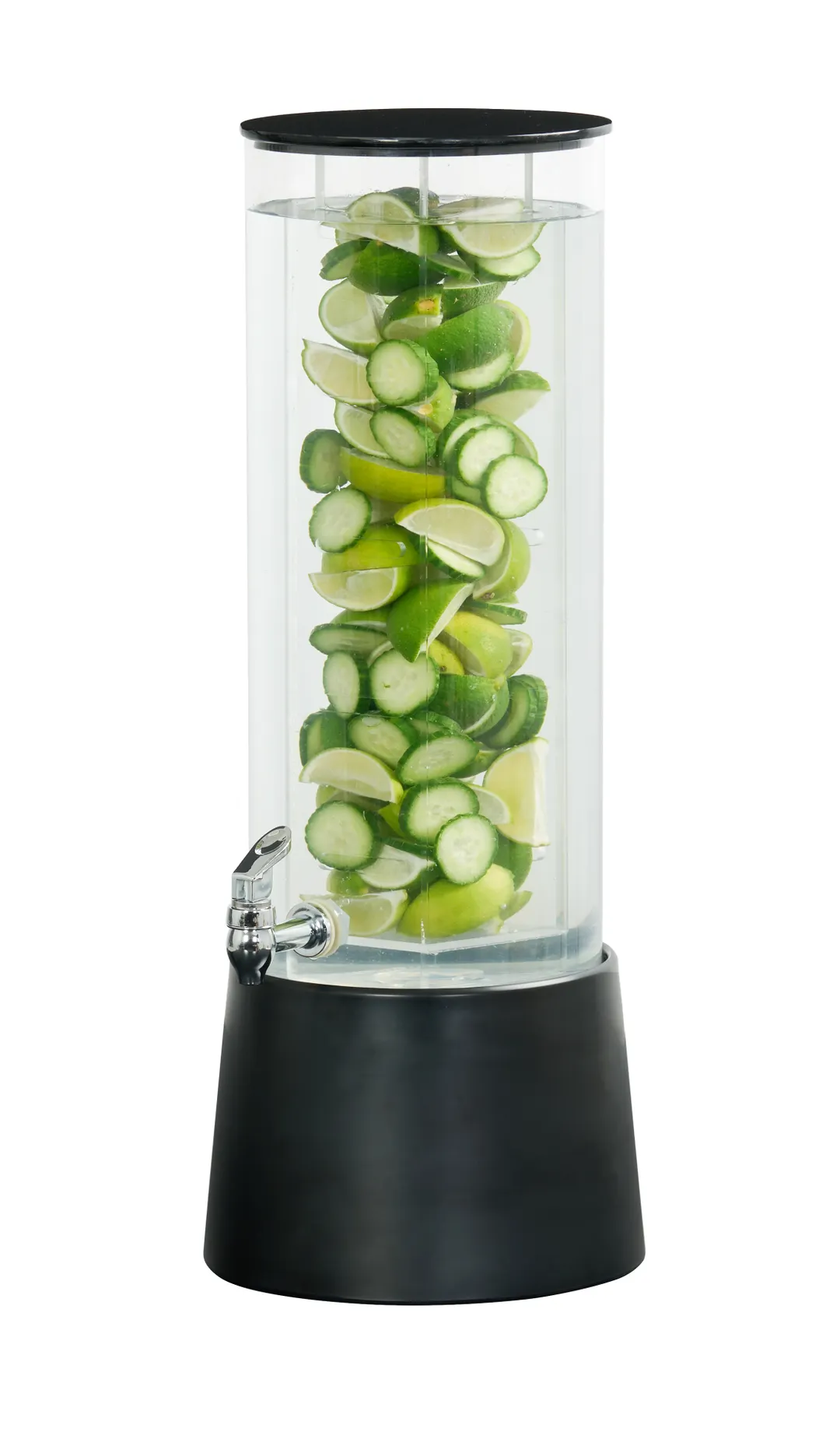 Cal-Mil 26135-3INF-13 Beverage Dispenser, 384 oz, 8.12" x 9.75" x 25.75" H, Melamine, Black