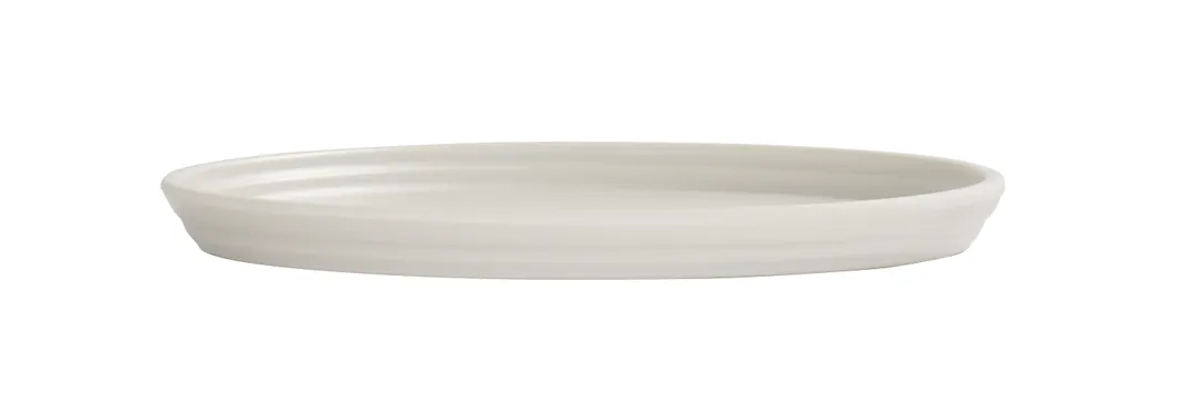 Cal-Mil 26143-6-103 Cove Plate, 6" Round Matte Ivory Melamine, Flared Edge Design