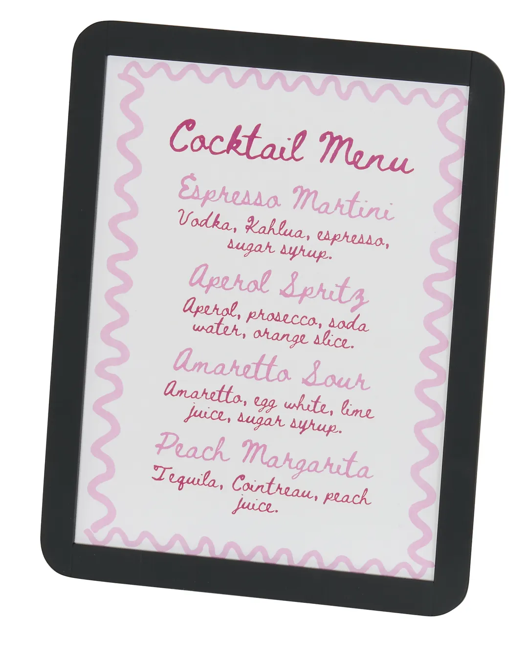 Cal-Mil 27010-811-13 Melrose Black Metal Sign Holder, 9.5" x 3" x 12" Tabletop Display