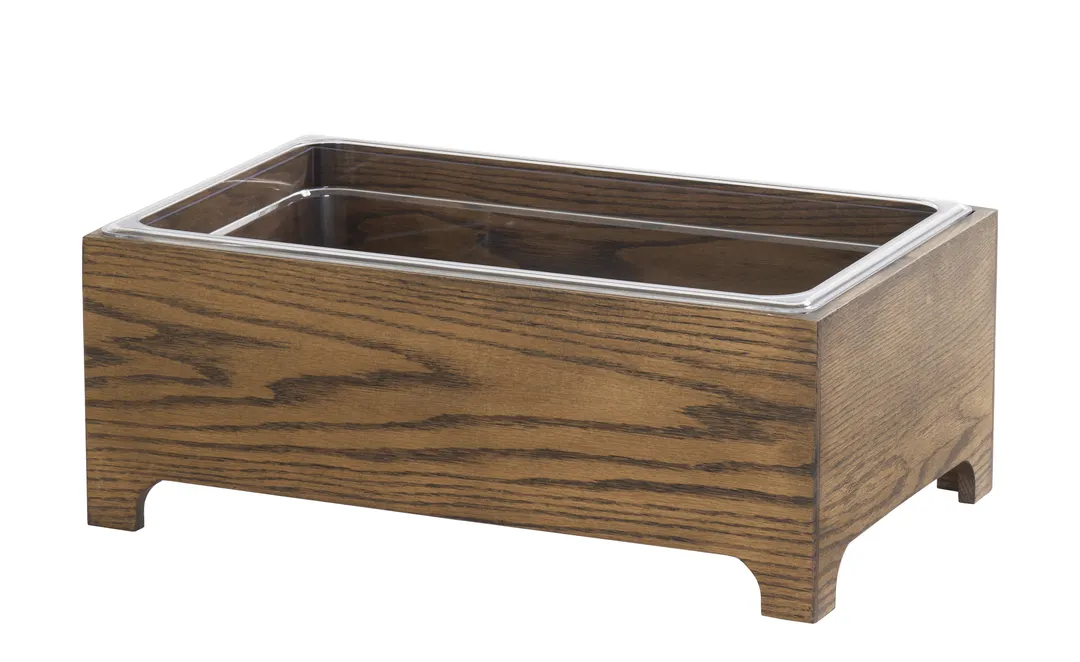 Cal-Mil 27011-12-136 Ice Display Housing, 21.5" x 13.25" x 8.25" H, Wooden, Chocolate Brown, Rectangular