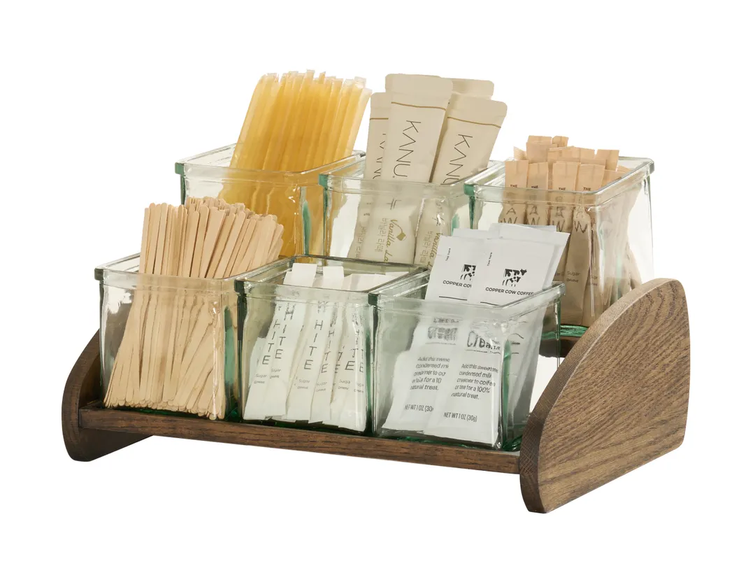Cal-Mil 27015-6-136 2‑Tier Jar Organizer, 6‑Jar, 9.5" x 13.5" x 7.5" H, Chocolate Brown