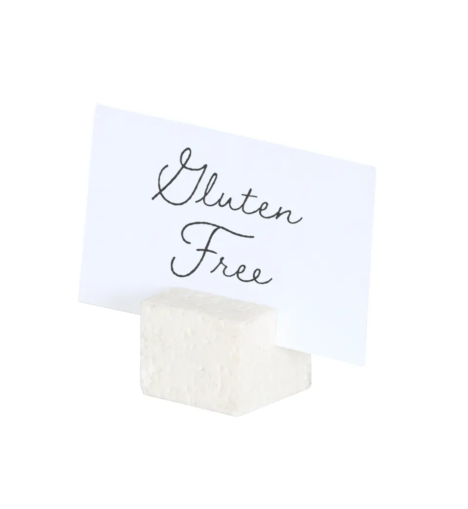 Cal-Mil 28002-103 Resin Menu Card Holder, Ivory, 2.25" x 2.5" x 2.5" H, Smallware Tabletops