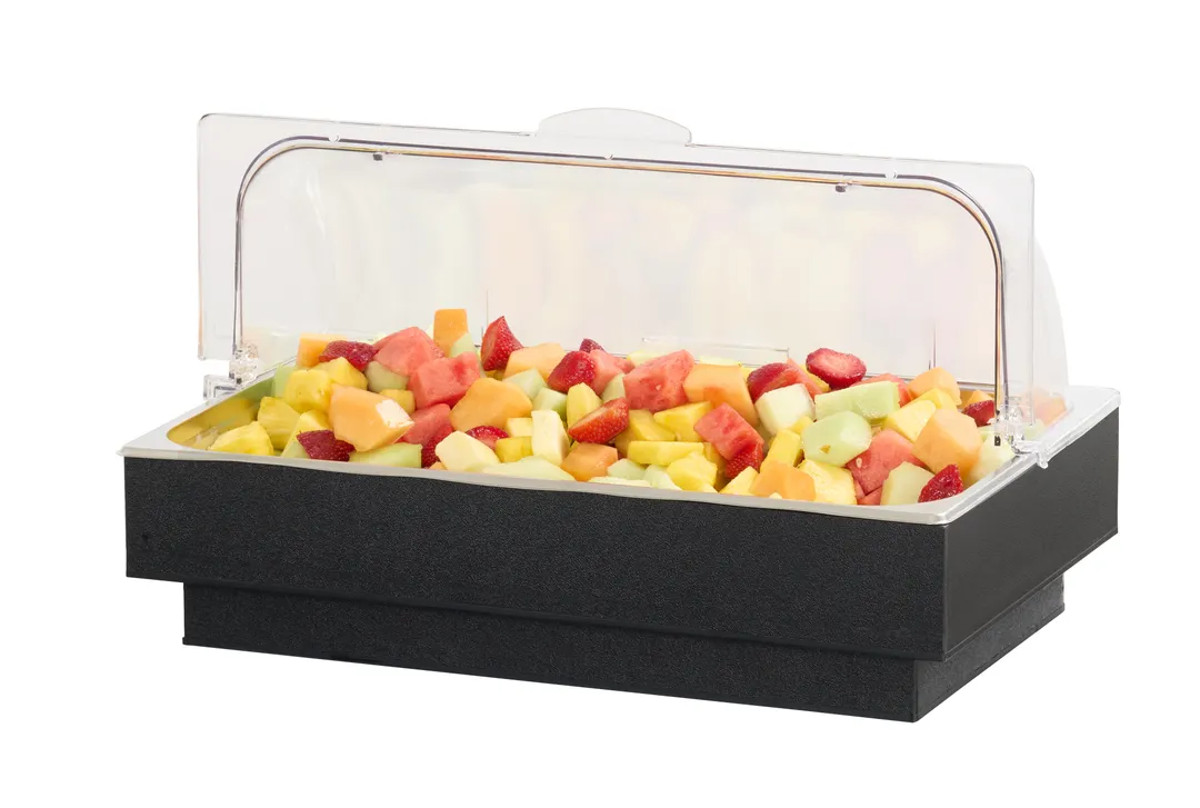 Cal-Mil 28501-1220-13 Cold Food Pan, Bakery Food Display Tray, 13" x 21" x 11.5" ABS Black Rectangular
