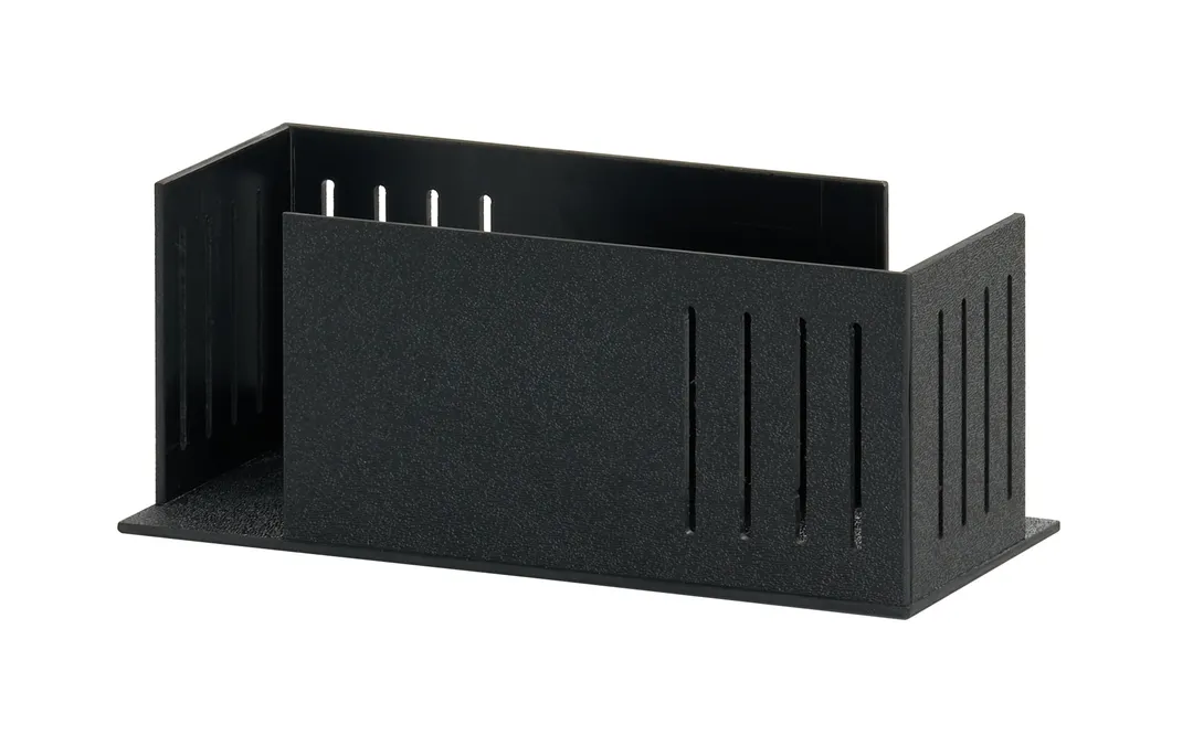 Cal-Mil 28505-13 Classic Napkin Organizer, 8.5" x 4.5" x 3" Black ABS Plastic Tabletop Holder