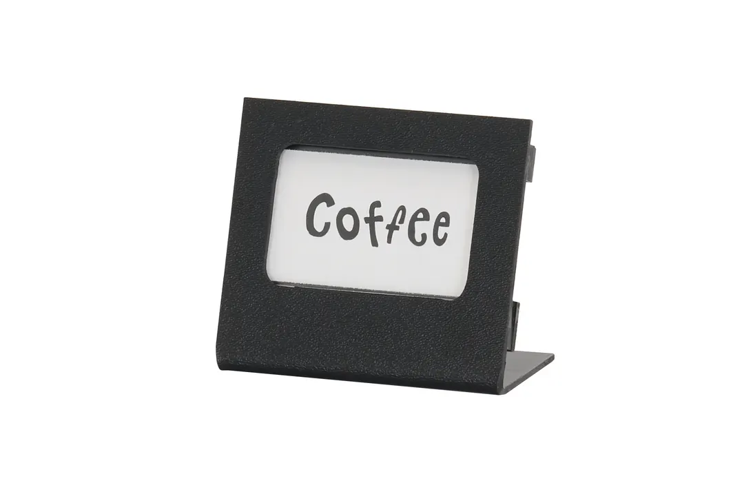 Cal-Mil 28513-32-13 Menu Card Holder, 4.5" x 2.25" x 4" Black ABS Plastic, 4-6" Height, 1-4" Width