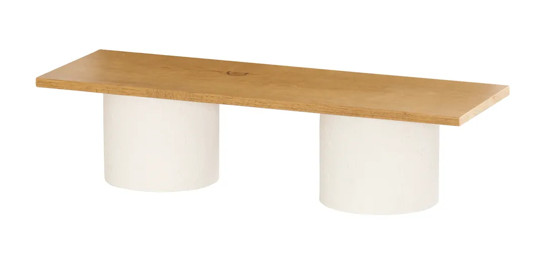 Cal-Mil 28518-238-99 Wood Display Riser Shelf, 7.75" x 23.5" x 0.5", Rectangular, Fits Resin Cylinders