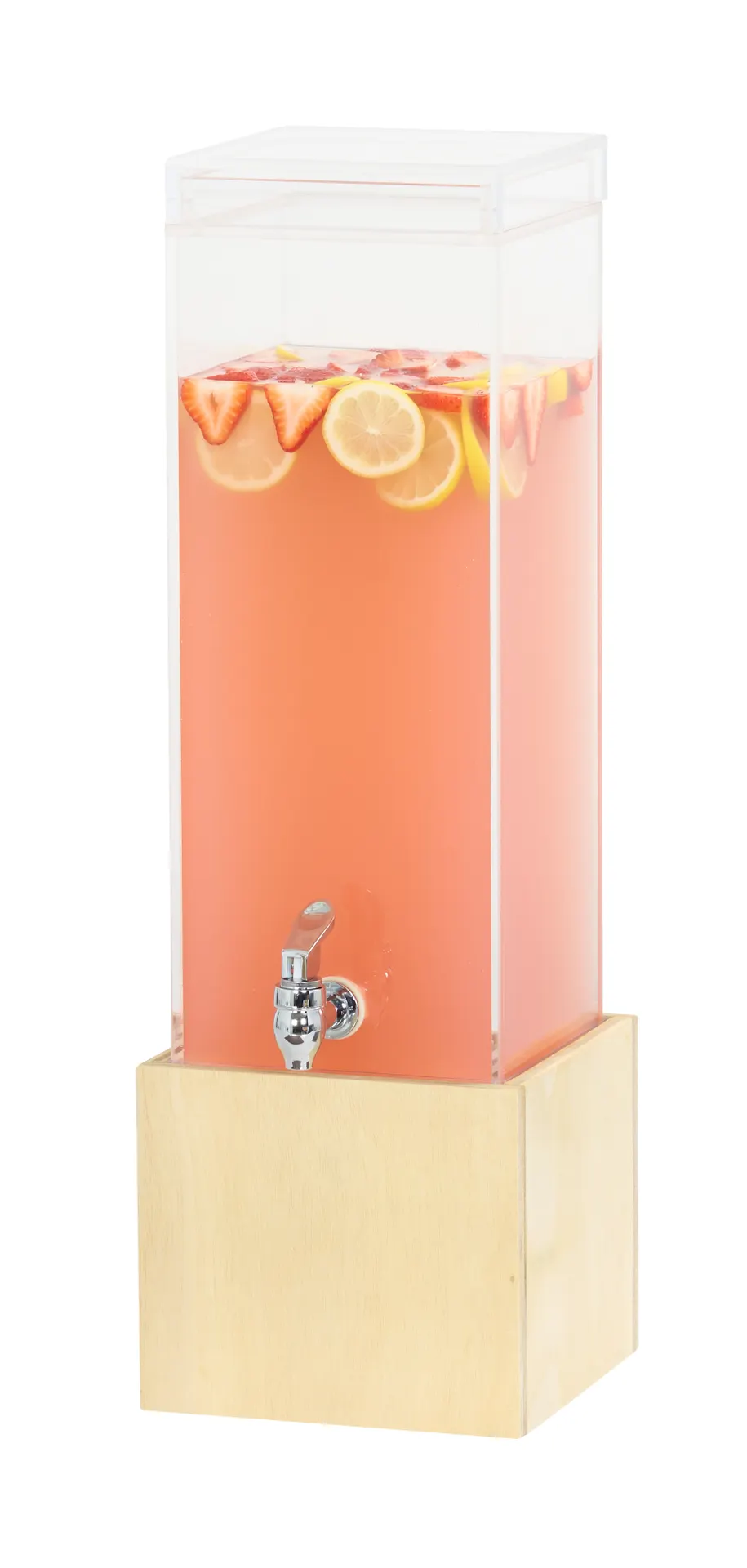 Cal-Mil 28519-3-93 Logan Beverage Dispenser, 384oz (2-3 Gal) Wood, 8.12" x 9.75" x 25.75"