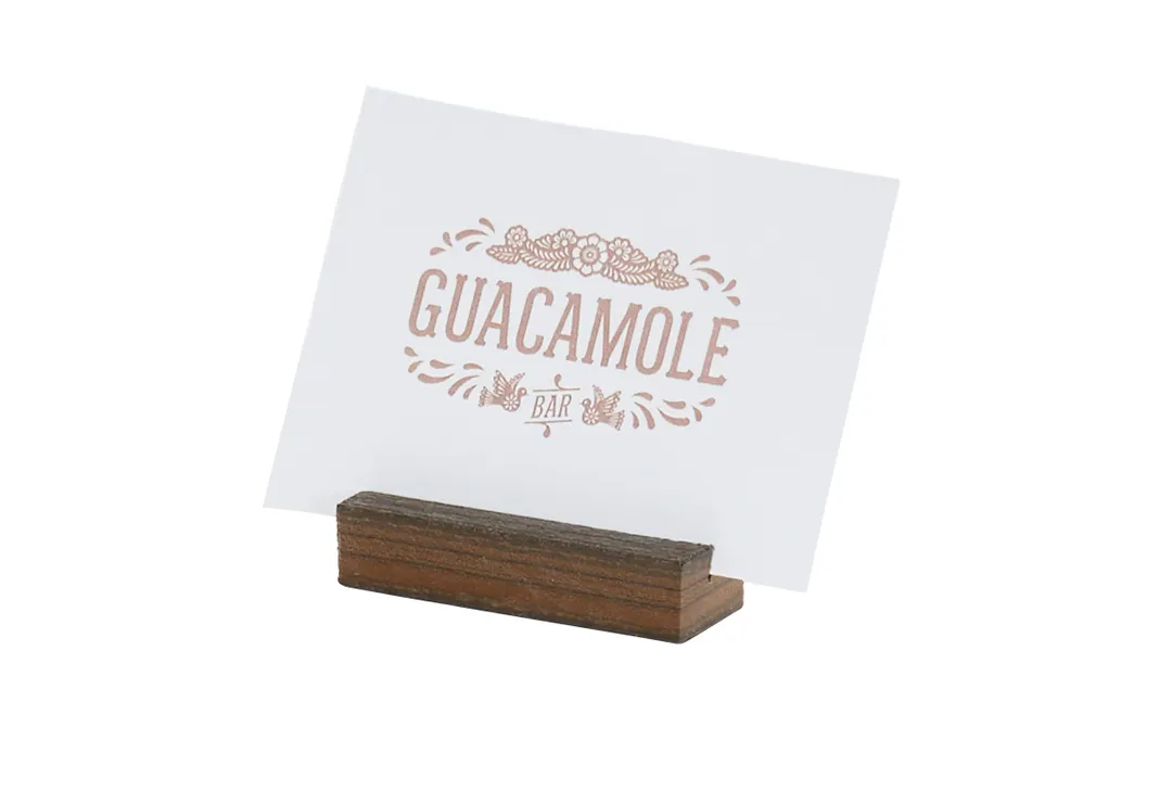 Cal-Mil 28613-140 Vista Cardholder, 2.5" x 0.75" x 0.5" H, Mocha Plastic Menu Card Holder for Tables