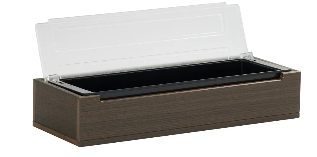 Cal-Mil 28614-140 Vista Bar Caddy, 20.75" x 7.5" x 4.5" H, 6 Compartments, HDPE, Mocha
