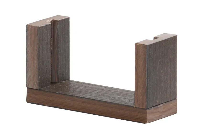 Cal-Mil 28622-46-140 Vista U-Frame Card Holder, 5" x 7" x 2" HDPE, Mocha, Height 3" Under