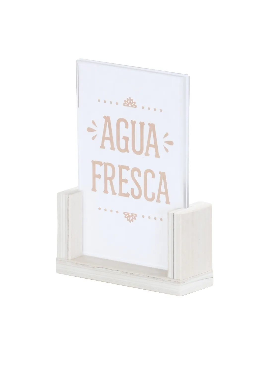 Cal-Mil 28622-46-141 Vista U-Frame Card Holder, 5" x 7" x 2" H, HDPE Plastic, Under‑3" Height