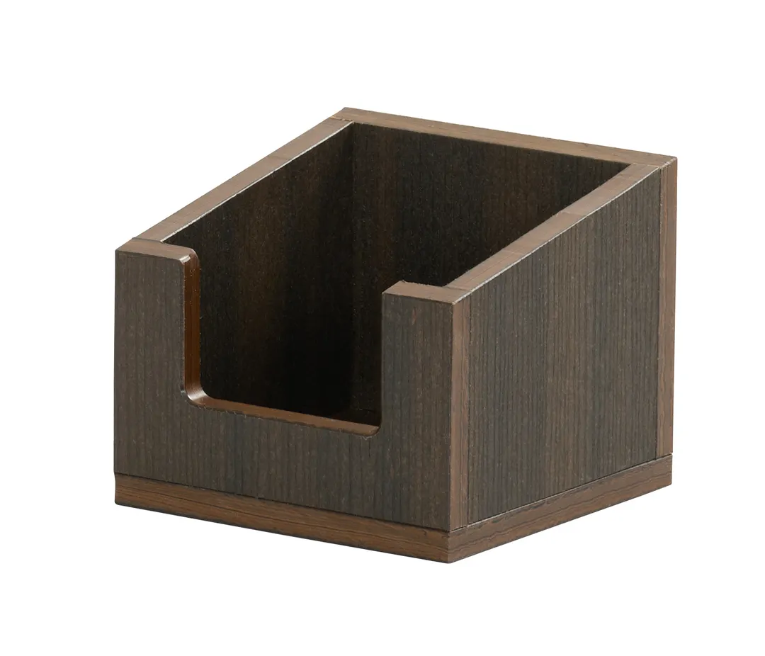 Cal-Mil 3309-140 Vista Napkin Holder, 6.5" x 6.5" x 5" Mocha Plastic Tabletop Accessory