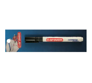 Carlisle 00394 Horeca Marker, 1/32" Point, Black Non‑Toxic, Rub‑Resistant, Washable - 1/Blister Pack