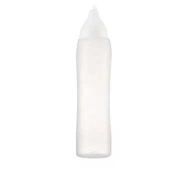 Carlisle 00557 Squeeze Bottle – 34 oz, 2-7/8" dia. x 12-1/4" H, Clear Polyethylene, Non‑Drip, HACCP