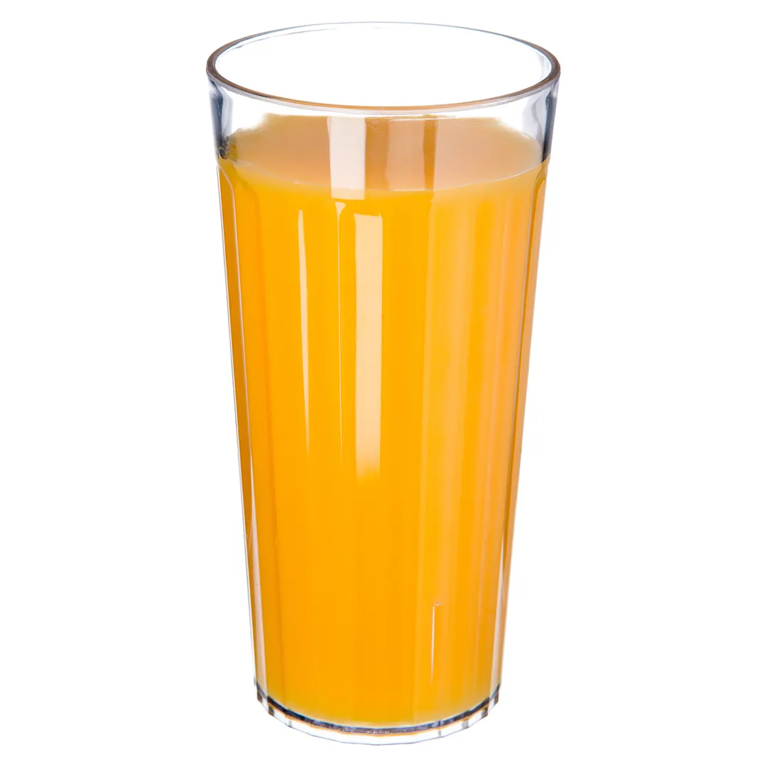 Carlisle 012007 Bistro 20oz Clear Fluted Tumbler, SAN, BPA‑Free, Dishwasher Safe, Stackable