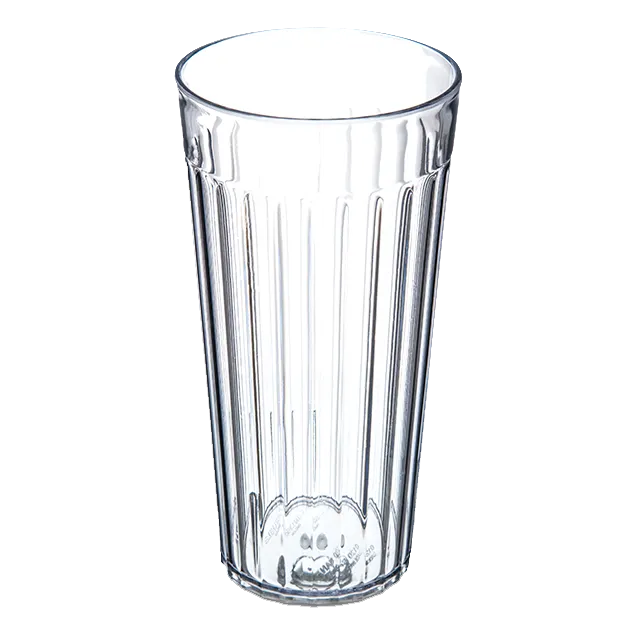 Carlisle 012007 Bistro 20oz Clear Fluted Tumbler, SAN, BPA‑Free, Dishwasher Safe, Stackable