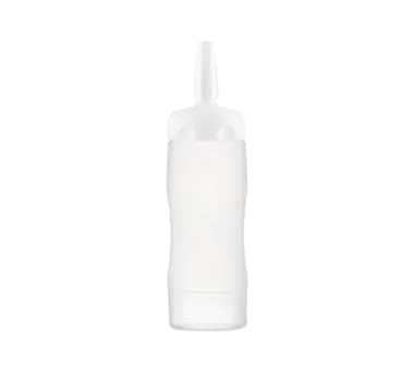Carlisle 01376 Squeeze Bottle – 12 oz Clear Polyethylene, White Cut Cap, Single Tip, Standard Top